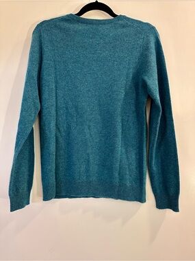 Charter Club Luxury Cashmere Women's Crewneck Sweater in Blue Teal
